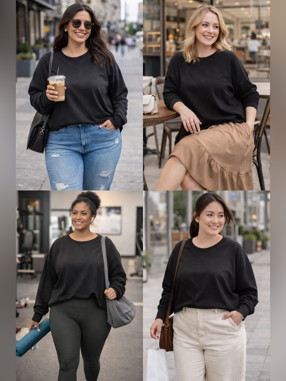 Black Long Sleeve Top